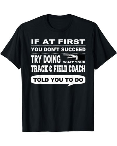 COACH Track And Field Gifts T-shirt - Black