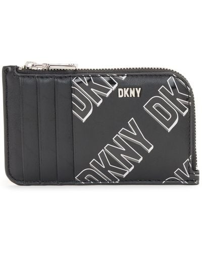 DKNY Casual Phoenix Zip Cas Classic Card Case - Gray
