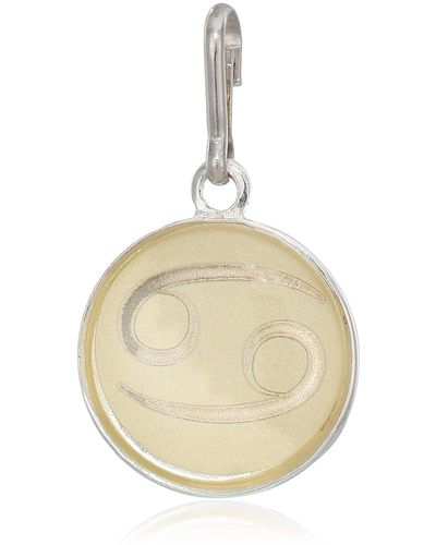 ALEX AND ANI Etching Charm Cancer Small Sterling Silver - Natural