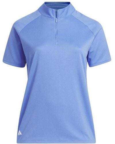 adidas Standard Textured Golf Polo Shirt - Blue