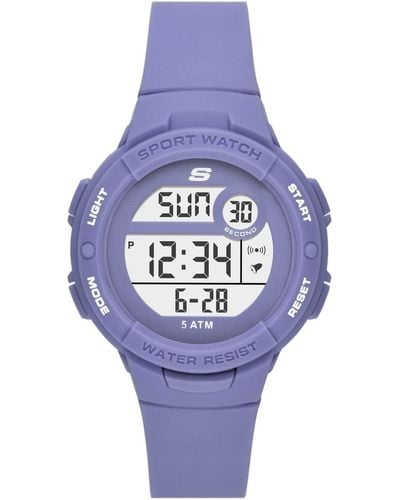 Skechers Crenshaw Silicone Digital Watch - Purple