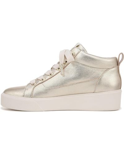Naturalizer S Morrison Mid High Top Fashion Casual Sneaker Champagne Metallic Leather 6 M - Natural