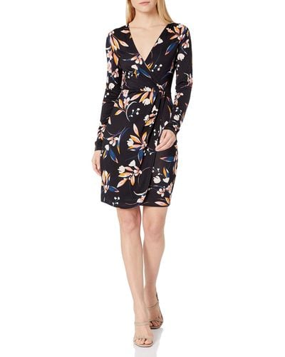 French Connection Jersey Wrap Dresses - Black