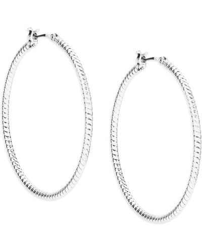 Lucky Brand Rope Hoop Earrings - Metallic