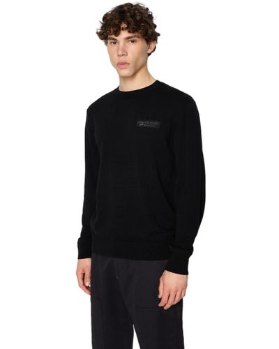Emporio Armani A | X Armani Exchange Limited Edition We Beat As One Cotton Pullover Sweater - Black