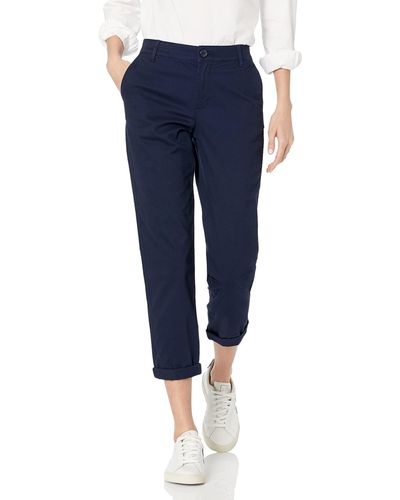 Amazon Essentials 's Cropped Girlfriend Chino Pant - Blue