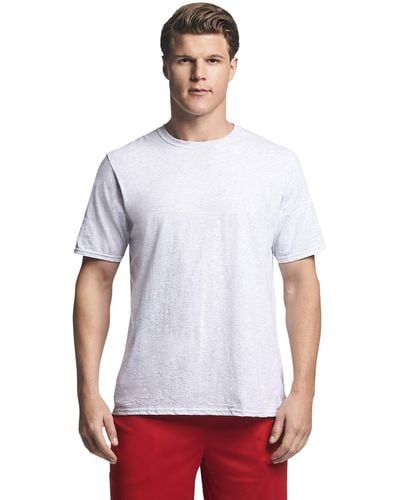 Russell Cotton Performance Short Sleeve T-shirt - White