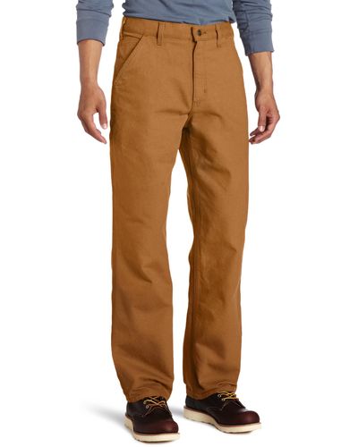 Carhartt Big & Tall Washed Duck Work Dungaree - Brown