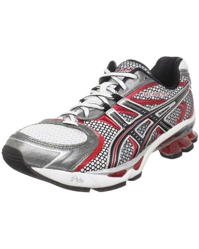 Asics Gel-kinetic 3 Running Shoe,white/onyx/flame,12.5 M Us