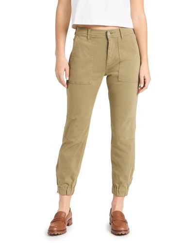 7 For All Mankind Darted Boyfriend Sweatpants In Army - Natural