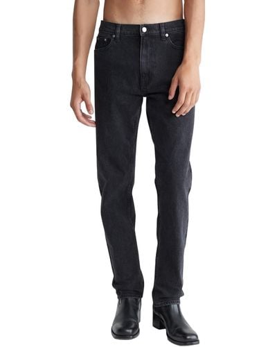 Calvin Klein Tapered Stretch Jeans - Blue