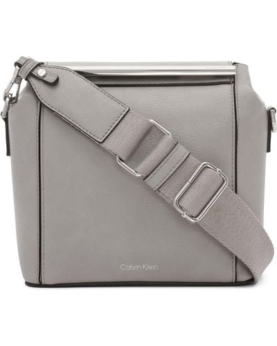 Calvin Klein Perry Organizational Dome Mini Bag Crossbody - Gray