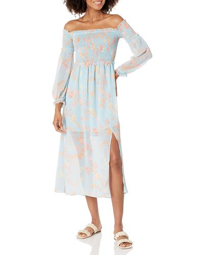 French Connection Diana Recycled Hallie Crinkle Dress - Blue
