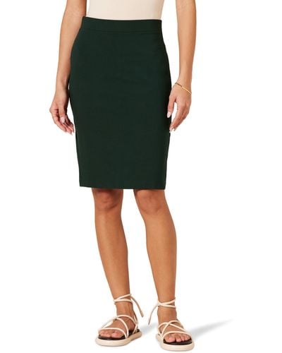Amazon Essentials Ponte Pull-on Above The Knee Fitted Pencil Skirt - Black