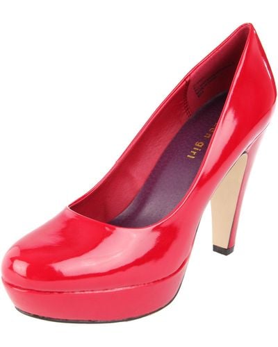 Madden Girl Cleary Platform Pump,red Patent,7 M Us - Pink