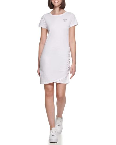 Guess Stretchy T-shirt Dress - White