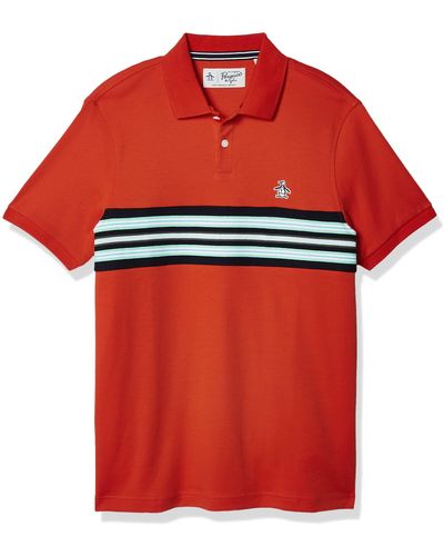 Original Penguin Engineered Stripe Short Sleeve Polo Shirt