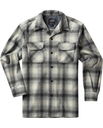 Pendleton Long Sleeve Classic Fit Wool Board Shirt - Gray