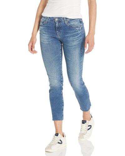 AG Jeans Prima Crop In 18 Years Lakefront - Blue