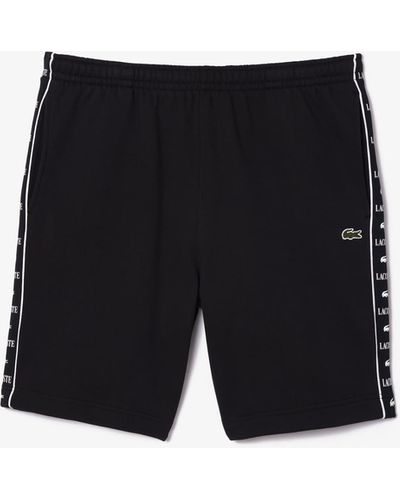 Lacoste Regular Fit Shorts W/taping On The Sides - Black