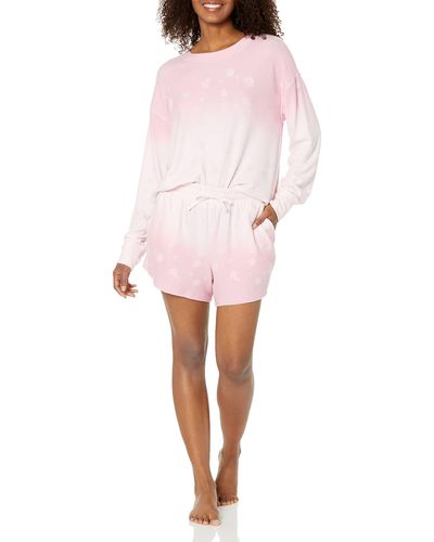 Splendid Elora Shortie Pajama Pj Set - Pink