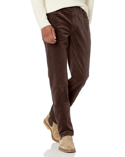 PAIGE Federal Slim Straight Fit Stretch Corduroy Pant - Brown