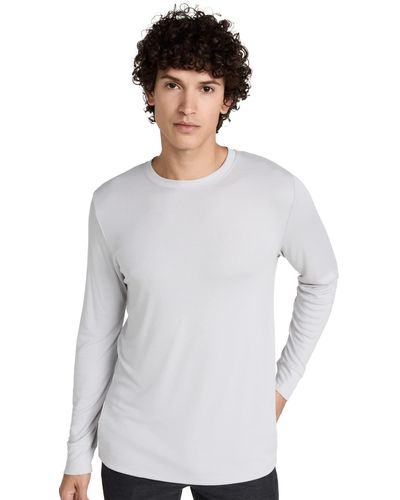 Theory Anemone Long Sleeve Essential Tee - White