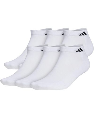 adidas Athletic Cushioned Low Socks 6 Pairs - White