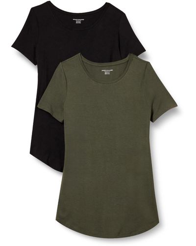 Amazon Essentials Short-sleeve Scoopneck Tunic - Green