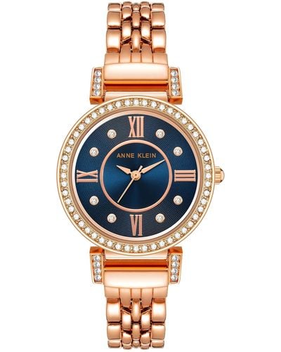 Anne Klein Premium Crystal Accented Bracelet Watch - Blue