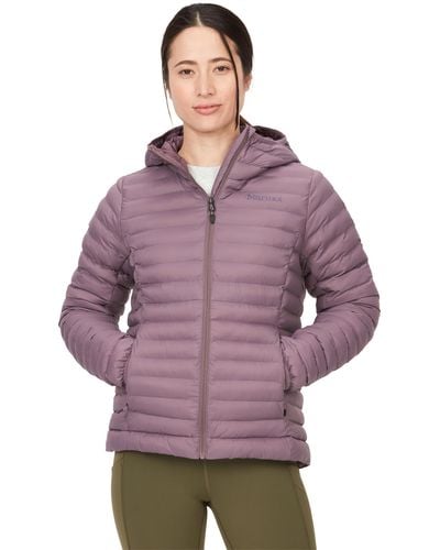 Marmot Women's Echo Featherless Hoody - Lightweight, Down-alternative Hooded Insulated Jacket, Hazy Purple, X-large