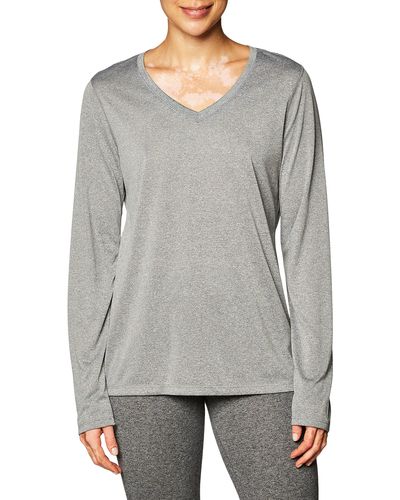 Hanes Womens O9309 Athletic Shirts - Gray