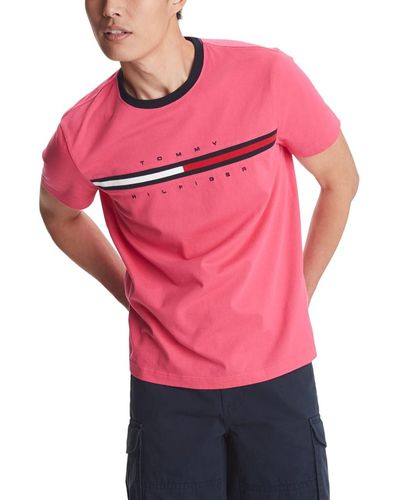 Tommy Hilfiger Regular Short Sleeve Logo T-shirt - Pink