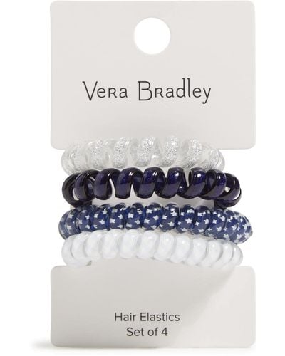 Vera Bradley Elastic Hair Tie Set Of 4 Hair Accessory - White