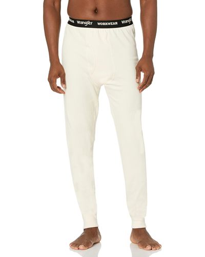 Wrangler Heavyweight Cotton Thermal Bottom Trousers - White