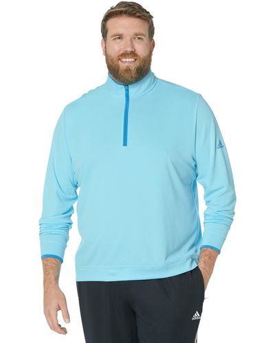 adidas Lightweight Quarter Zip Golf Pullover - Blue
