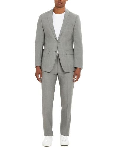 Calvin Klein Slim Fit Performance Wool Stylish & Comfortable Formal Suit For - Gray