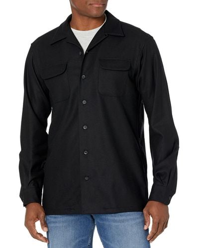 Pendleton Tall Long Sleeve Wool Board Shirt - Black