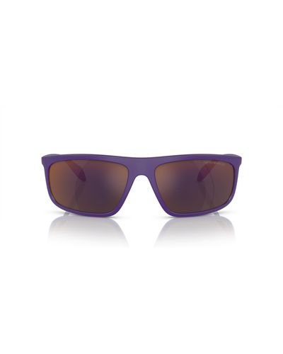 Emporio Armani Ea4212u Universal Fit Rectangular Sunglasses - Purple