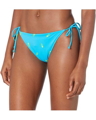 Amazon Essentials Zijdas String Bikini Bodem Blauw Ananas