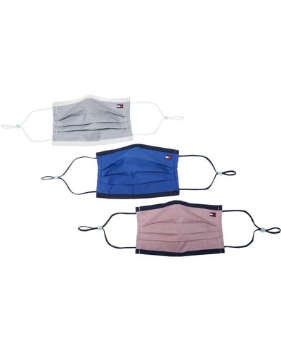 Tommy Hilfiger Reusable Cloth Face Mask 3-pack - Blue