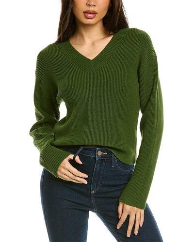 Vince Dropped-shoulder Pullover - Green