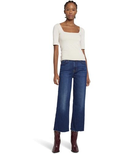 7 For All Mankind Wide-leg Crop Jeans In Alexa - Blue