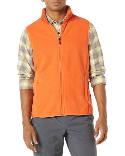 Amazon Essentials Full-zip Polar Fleece Vest - Orange