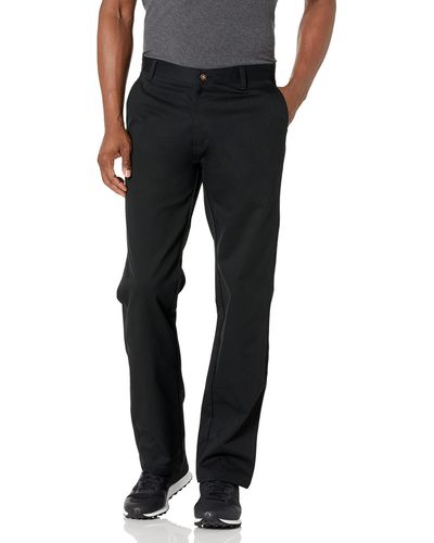 Izod Uniform Young Classic Fit Flat Front Twill Pant - Black