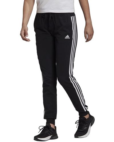 adidas  Womens 3Stripes Pants Slim  Closed Hem Fleece Jogging Bottoms   SportsDirectcom