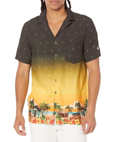 Guess Short Sleeve Hawaiian Shirt - Multicolor
