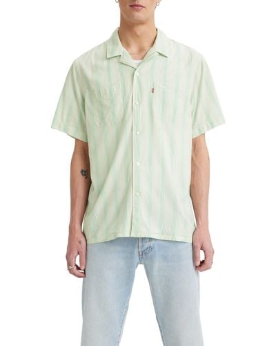 Levi's Big & Tall Short Sleeve Classic Camper Shirt, - Green
