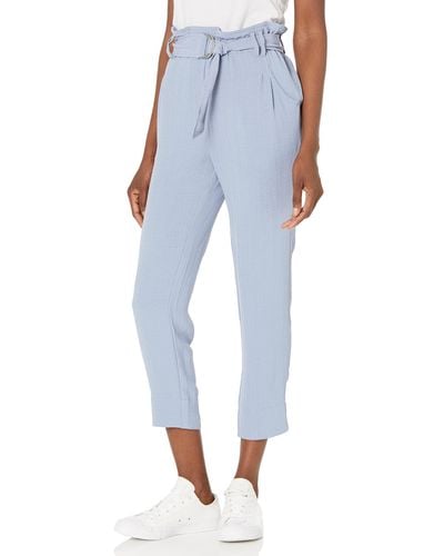 BCBGeneration Relaxed Tapered Pant With Tie Belt And Pockets - Blue