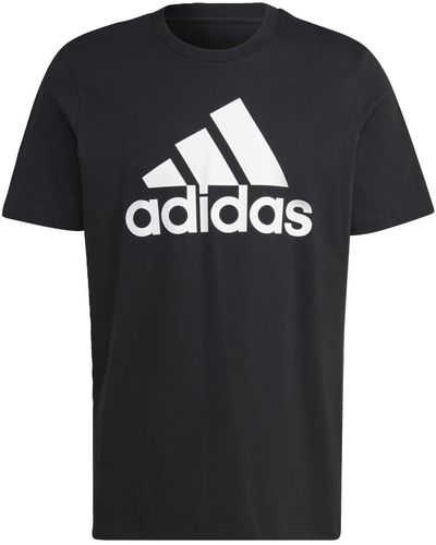 adidas Tall Size Essentials Single Jersey Big Logo T-shirt - Black